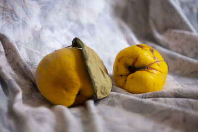 Close-up of fruits on table