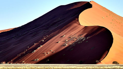 Aerial view of a desert