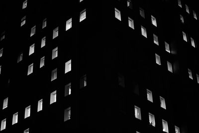 Low angle view of building at night