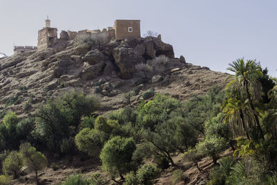 Rock formations on mountain