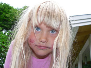 Close-up portrait of young woman