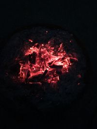 Close up of red fire