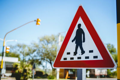 Close-up of road sign