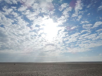 Scenic view of land against sky