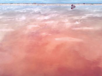 Aerial view of clouds over sea