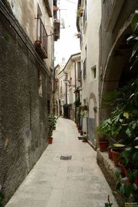 Narrow alley in city