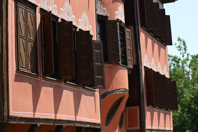 Low angle view of buildings in city