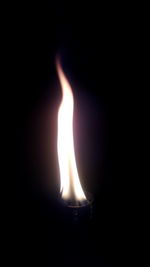 Close-up of burning candle