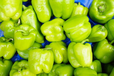 Full frame shot of bell peppers at market