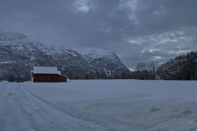Snowcapped mountains against sky