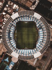 Directly below shot of modern building in city