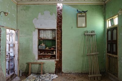 Interior of abandoned house