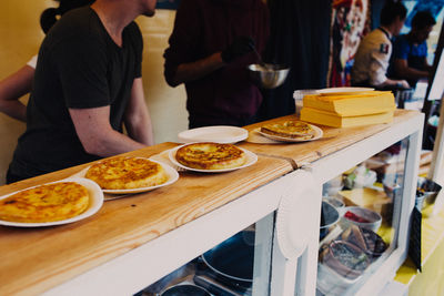 Close-up of food on table