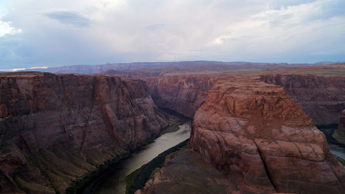 Scenic view of canyon national park against sky