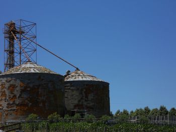 Built structure against clear blue sky