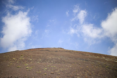 Low angle view of mountain against sky