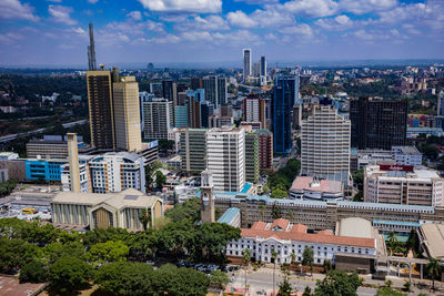 Nairobi city county skyline skyscrapers kenya's capital east africa panoramic scenic views from kicc