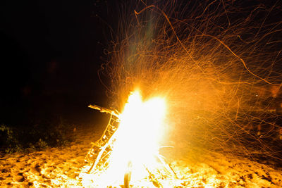 Close-up of bonfire