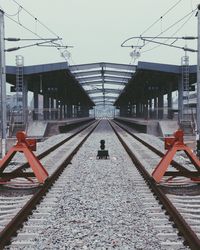 Railroad tracks against sky