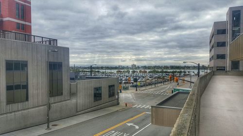 Cloudy sky above city