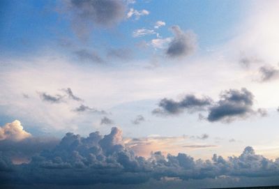 Low angle view of clouds in sky