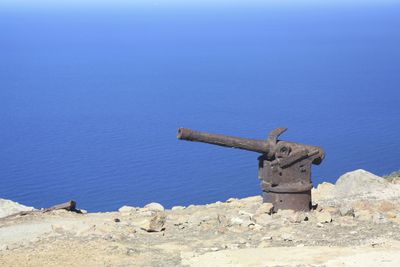 Old ruin against blue sky