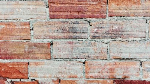 Full frame shot of old brick wall