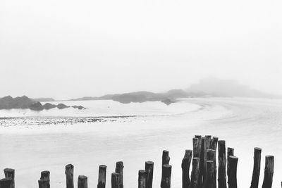 Scenic view of snow covered landscape