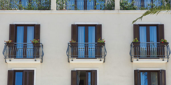 Low angle view of residential building