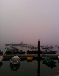 Boats in harbor