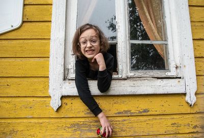 Portrait of smiling kid