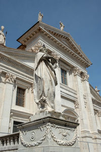 Low angle view of statue of a building