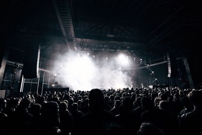 Rear view of people in music concert