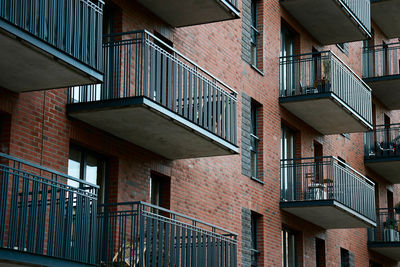 Residential building with balconies 