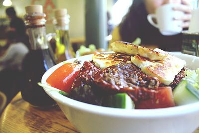 Close-up of served food