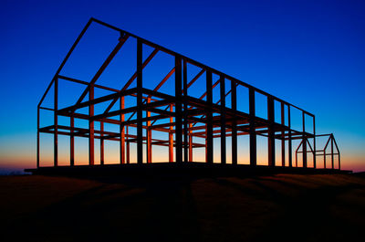 Low angle view of bridge against clear sky