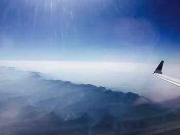 Airplane flying in sky