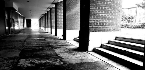 Empty corridor of building