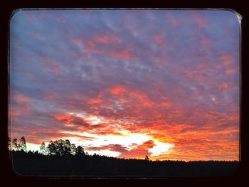 Sunset over landscape