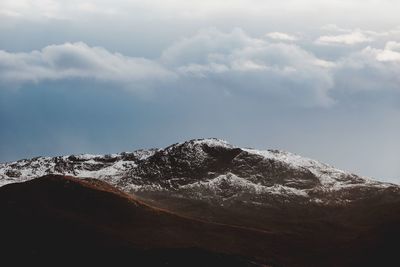 Low angle view of mountain against sky