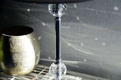 Close-up of wine glass on table