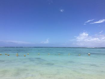 Sea view at a beach in mauritius 