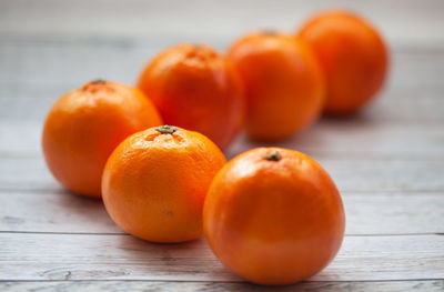 Close-up of orange on table