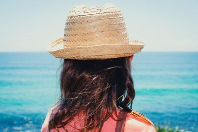 Close-up of woman in sea