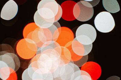 Defocused image of illuminated lights