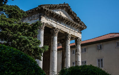 Low angle view of historical building