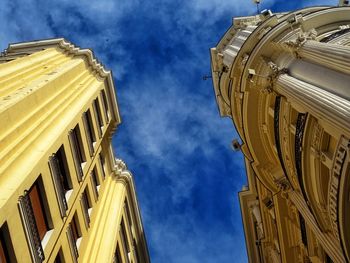 Low angle view of buildings against sky