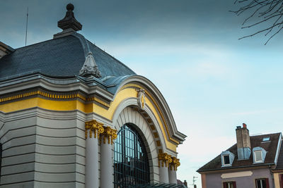 Low angle view of building against sky