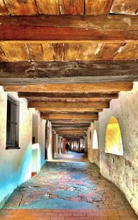 Empty corridor of building