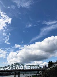 Low angle view of arch bridge against sky